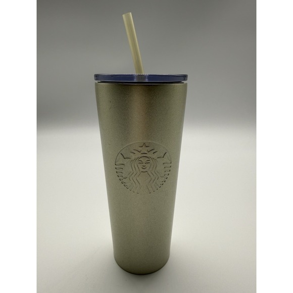 Starbucks Other - Starbucks 24 oz. Stainless Steel Silver Siren Cold Cup Tumbler w/ Black Lid